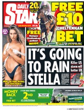 Daily Star (UK) Newspaper Front Page for 15 March 2017