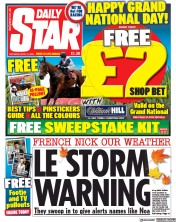 Daily Star (UK) Newspaper Front Page for 15 April 2023