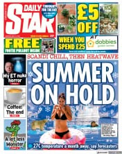 Daily Star front page for 15 May 2023