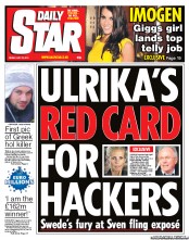 Daily Star (UK) Newspaper Front Page for 15 July 2011
