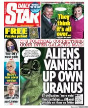 Daily Star (UK) Newspaper Front Page for 15 July 2020