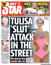 Daily Star (UK) Newspaper Front Page for 15 August 2013