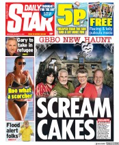 Daily Star (UK) Newspaper Front Page for 15 August 2020