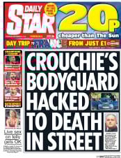 Daily Star (UK) Newspaper Front Page for 15 September 2016