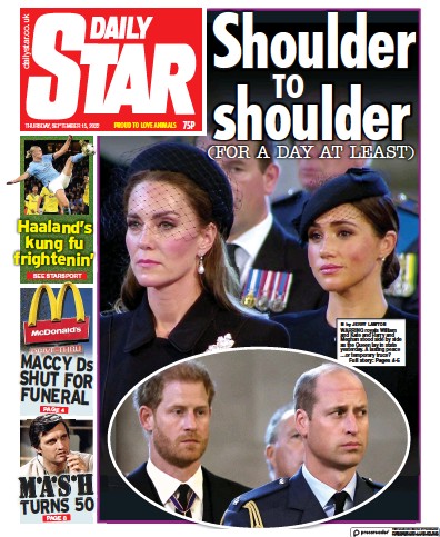 Daily Star Newspaper Front Page (UK) for 15 September 2022