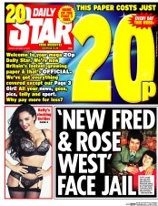 Daily Star (UK) Newspaper Front Page for 16 October 2015