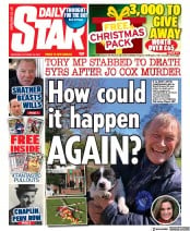 Daily Star (UK) Newspaper Front Page for 16 October 2021