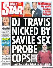 Daily Star (UK) Newspaper Front Page for 16 November 2012