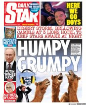 Daily Star front page for 16 November 2022