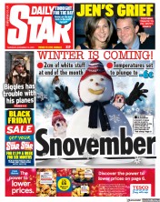 Daily Star front page for 16 November 2023