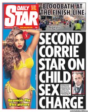 Daily Star (UK) Newspaper Front Page for 16 April 2013