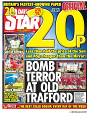 Daily Star (UK) Newspaper Front Page for 16 May 2016