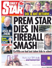 Daily Star (UK) Newspaper Front Page for 16 May 2018