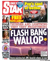 Daily Star (UK) Newspaper Front Page for 16 May 2022