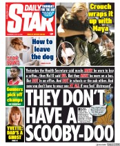 Daily Star (UK) Newspaper Front Page for 16 July 2020