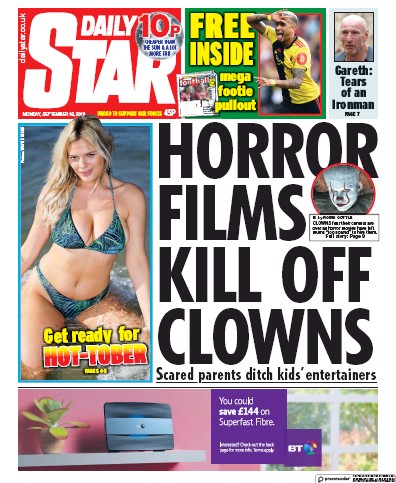 Daily Star Newspaper Front Page (UK) for 16 September 2019