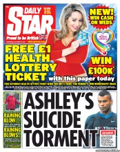 Daily Star (UK) Newspaper Front Page for 17 October 2012