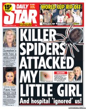 Daily Star (UK) Newspaper Front Page for 17 October 2013