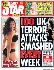 Daily Star (UK) Newspaper Front Page for 17 October 2014