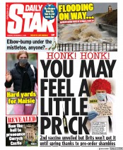 Daily Star (UK) Newspaper Front Page for 17 November 2020