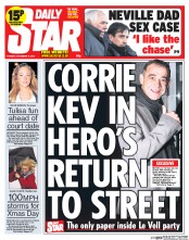 Daily Star Newspaper Front Page (UK) for 17 December 2013