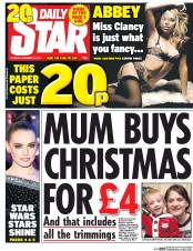 Daily Star (UK) Newspaper Front Page for 17 December 2015