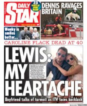 Daily Star (UK) Newspaper Front Page for 17 February 2020