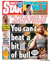 Daily Star (UK) Newspaper Front Page for 17 February 2021
