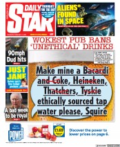 Daily Star (UK) Newspaper Front Page for 17 February 2022