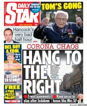 Daily Star (UK) Newspaper Front Page for 17 April 2020