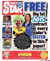 Daily Star (UK) Newspaper Front Page for 17 April 2021