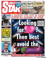 Daily Star (UK) Newspaper Front Page for 17 May 2023