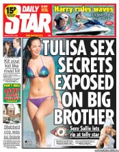 Daily Star (UK) Newspaper Front Page for 17 June 2013
