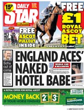 Daily Star (UK) Newspaper Front Page for 17 June 2014