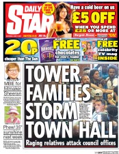 Daily Star (UK) Newspaper Front Page for 17 June 2017