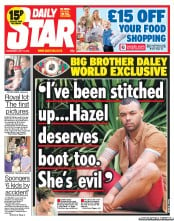 Daily Star (UK) Newspaper Front Page for 17 July 2013