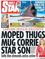 Daily Star (UK) Newspaper Front Page for 17 July 2018