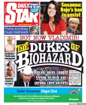 Daily Star (UK) Newspaper Front Page for 17 July 2020