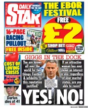 Daily Star (UK) Newspaper Front Page for 17 August 2022