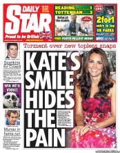 Daily Star (UK) Newspaper Front Page for 17 September 2012