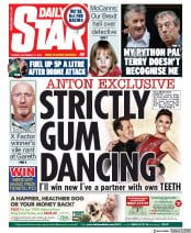 Daily Star (UK) Newspaper Front Page for 17 September 2019