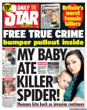 Daily Star (UK) Newspaper Front Page for 18 October 2013