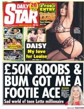 Daily Star (UK) Newspaper Front Page for 18 October 2017