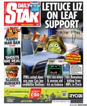 Daily Star (UK) Newspaper Front Page for 18 October 2022