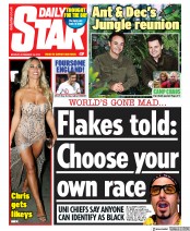 Daily Star (UK) Newspaper Front Page for 18 November 2019