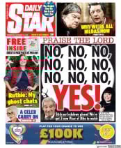 Daily Star (UK) Newspaper Front Page for 18 November 2020