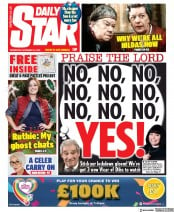 Daily Star (UK) Newspaper Front Page for 18 November 2020