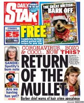 Daily Star (UK) Newspaper Front Page for 18 December 2020