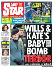 Daily Star (UK) Newspaper Front Page for 18 March 2013