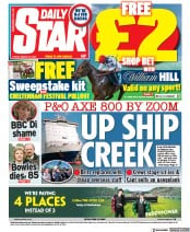 Daily Star (UK) Newspaper Front Page for 18 March 2022